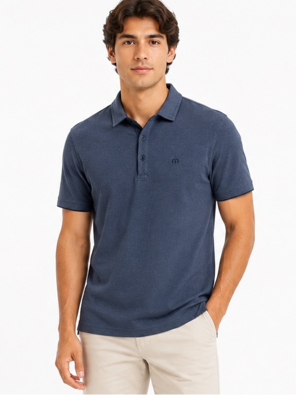TRAVIS MATTHEW NAVY SHORT SLEEVE POLO. SIZE M - Picture 1 of 7